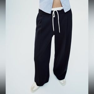NWT Zara double waist wide leg pants